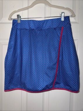 Court Haley Blue Pink Diamond Dot Tennis Golf Pickleball Skort w/ Pocket Small